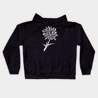 White Abstract Dandelion Kids Hoodie